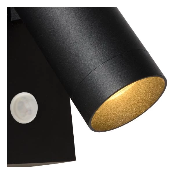 Lucide TAYLOR - Wandspot Buiten - 1xGU10 - IP54 - Zwart - detail 2